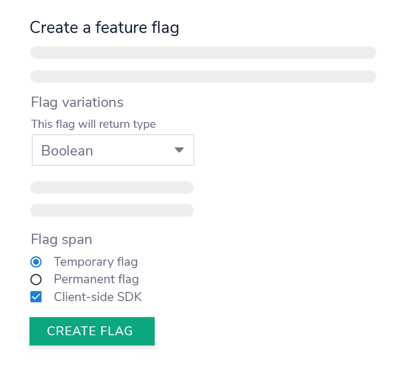 Create flag form